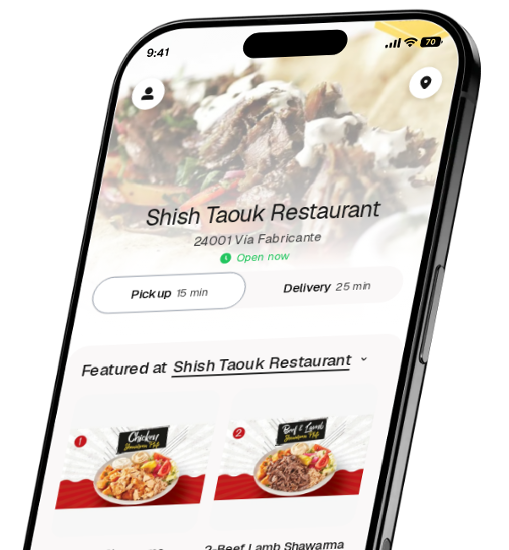 Shish Taouk Restaurant app preview