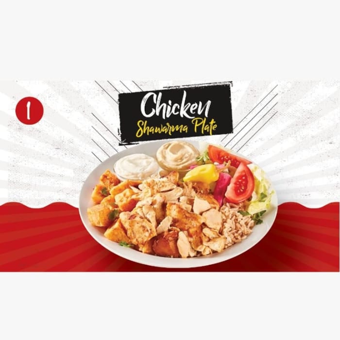 #1 Chicken Shawarma Plate.